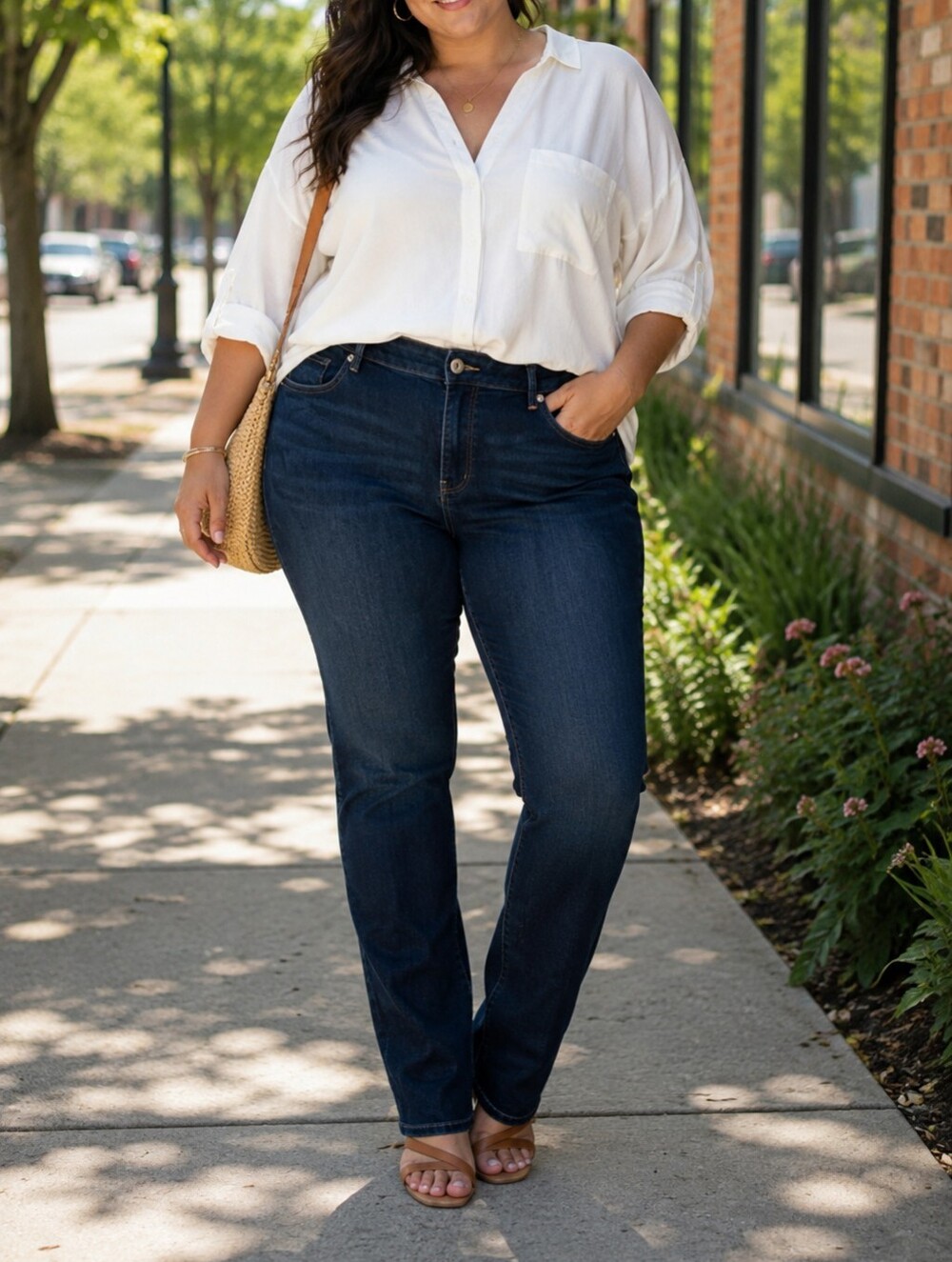 Revolution Brooke Dark Blue Slim Jeans Cotton Blend Mid Rise Stretch Denim